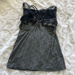 Lululemon green tank with built in bra